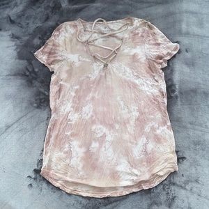 American Eagle Soft/Sexy Pink TieDyed Criss Cross